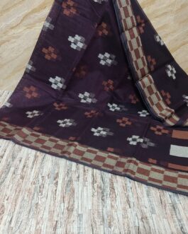 Banarasi Cotton Soft Silk Saree with Blouse | Wine Color