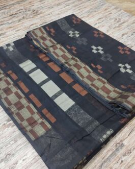 Banarasi Cotton Soft Silk Saree with Blouse | Black Color